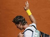 TAK ZASE ZA ROK. Tom Berdych se po prohranm semifinle lou s Roland Garros