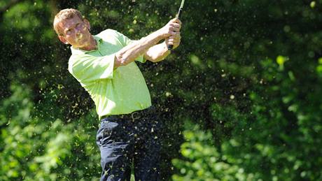 John Hawksworth pi exhibici v plzeské Dýin.