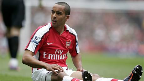 Theo Walcott v dresu anglické reprezentace.