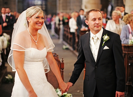 Poslankyn Jana Radov se vdala za MUDr. Jana Kasla v kostele sv. Bartolomje v Plzni