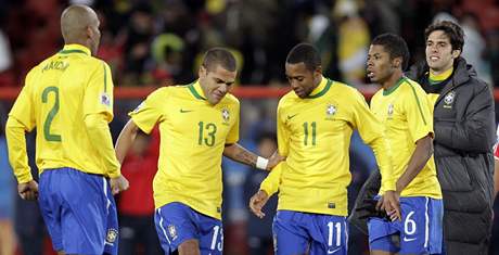 ODDYCH. Brazilci se radují z výhry proti KLDR, zvítzili ale jen tsn.