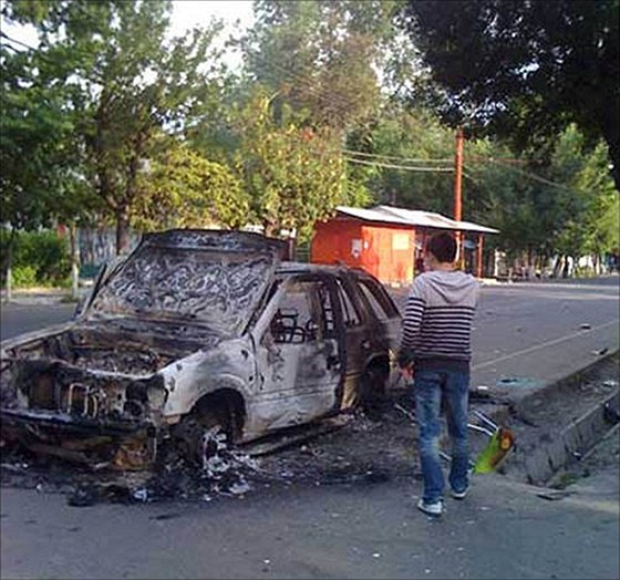 Nepokoje v kyrgyzském mst O (11. ervna 2010)