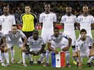 Fotbalisté Francie pózují fotografm ped zápasem proti Uruguayi