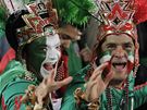 MEXIKO DO TOHO! Fanouci podporují mexické fotbalisty na mistrovství svta.