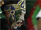 MEXIKO DO TOHO! Fanouek podporuje mexické fotbalisty na mistrovství svta.