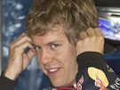 Sebastian Vettel z Red Bullu ped kvalifikací na Velkou cenu Kanady