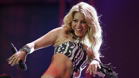 Zpvaka Shakira na koncert v pedveer zahájení fotbalového mistrovství svta