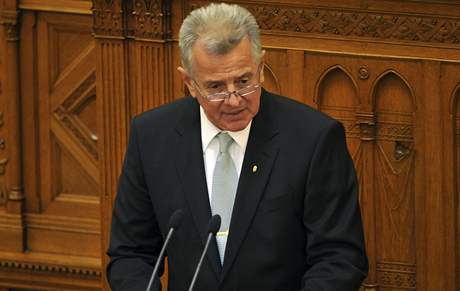 Nov zvolený maarský prezident Pál Schmitt (29. ervna 2010)