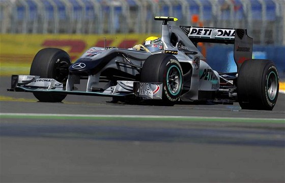 Nico Rosberg byl pi prvním tréninku na Velkou cenu Evropy nejrychlejí