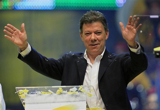 Nový prezident Kolumbie Juan Manuel Santos (20. ervna 2010)