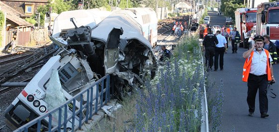 Tragická nehoda vlaku City Elefant v ústecké ásti Vaov