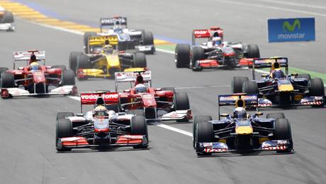Startovn pole Velk ceny Evropy formule 1.