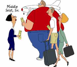 Obézní cestující - ilustraní foto