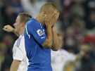 Italský kapitán Fabio Cannavaro proívá bezmoc, jeho tým na MS koní