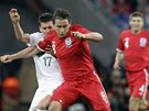 Anglian Lampard prochází pes slovinského protihráe Kirma