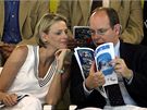 Monacký kníe Albert II. se svou snoubenkou Charlene Wittstockovou