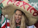 Fanynka Mexika na fotbalovém mistrovství svta. 