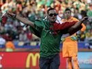 Bhem utkání fotbalového mistrovství svta mezi Mexikem a Uruguayí vnikl na hit mexický fanouek.