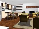 Propojení kuchyn s obývacím pokojem 