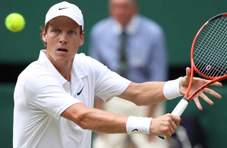 Tomá Berdych ve finále Wimbledonu