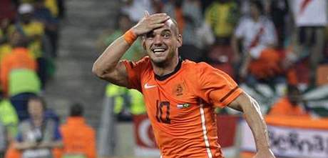 Nizozemský záloník Wesley Sneijder, jeden z kandidát na Zlatý mí pro nejlepího hráe ampionátu