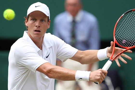 Tomá Berdych ve finále Wimbledonu