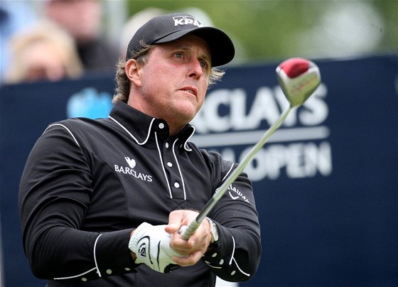 Phil Mickelson bhem prvního kola Scottish Open