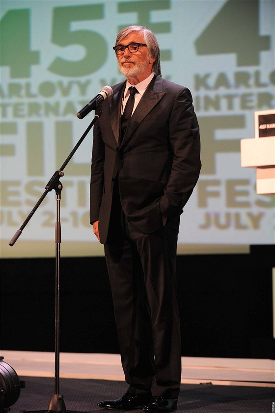 Jiří Bartoška při zahajování filmového festivalu v roce 2010.