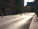 prázdné ulice v Praze 