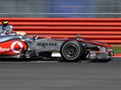 Lewis Hamilton z McLarenu bhem tréninku na VC Velké Británie