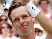 Tom Berdych slav postup do finle tenisovho Wimbledonu