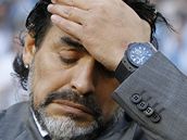 JE KONEC, DIEGO. Argentinsk kou Diego Maradona se lou se svtovm ampiontem.