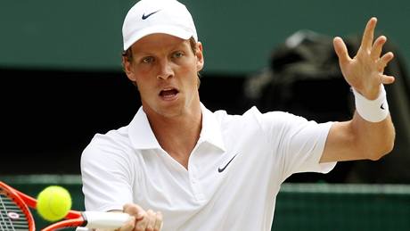 Tom Berdych ve finle Wimbledonu