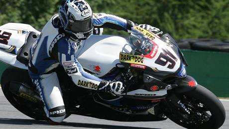 Mistrovství svta superbik - Brit Leon Haslam ze stáje Suzuki pi tréninku.