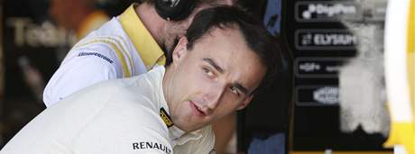 Robert Kubica (Renault) pi trninku Velk ceny Britnie.