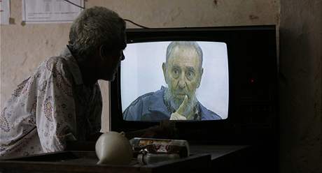Nkdej kubnsk vdce Fidel Castro v televiznm projevu (13. ervence 2010)