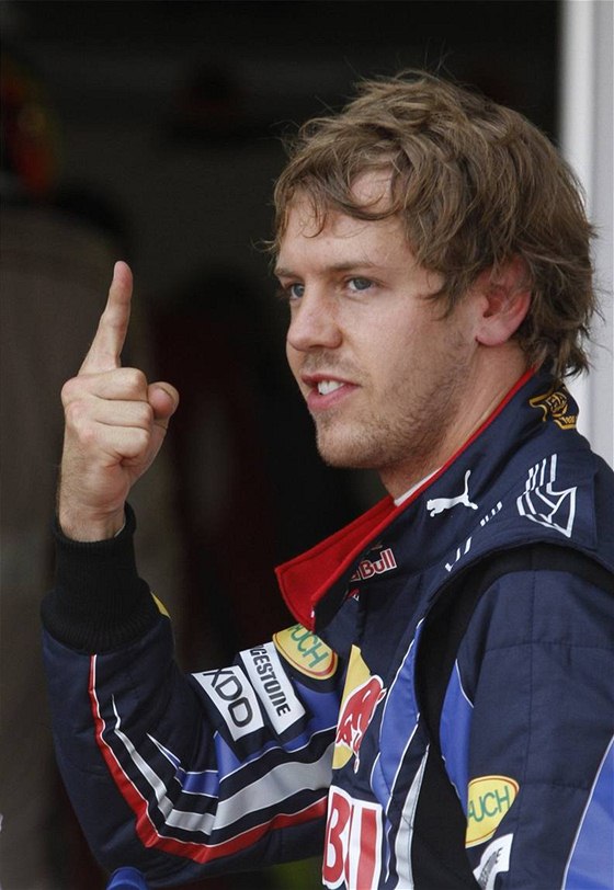 DOSTAL JSEM T! Takto projevuje Sebastian Vettel radost.