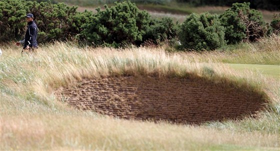 Tiger Woods, trénink na hiti St.Andrews ped British Open 2010.