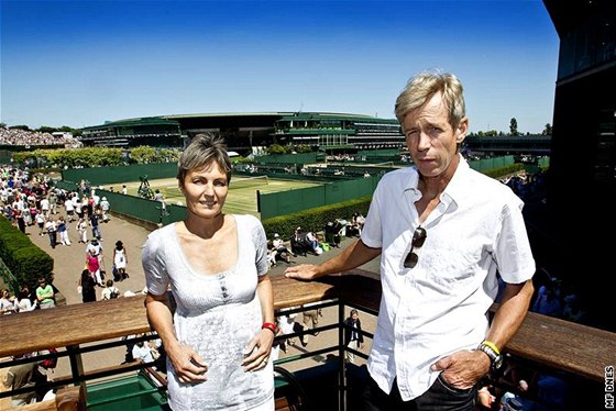 Martin a Hana Berdychovi ve Wimbledonu.