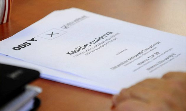 Koali�ní smlouva mezi ODS, TOP 09 a VV