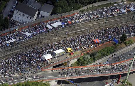 Festival na 60 kilometrech frekventovan nmeck dlnice A40