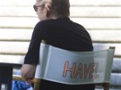 Václav Havel pi natáení svého Odcházení