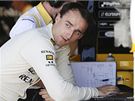 Robert Kubica (Renault) pi tréninku Velké ceny Británie.