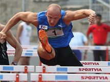 Petr Svoboda na atletickm mtinku v st nad Labem