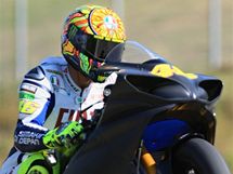 Valentino Rossi pi testovn na okruhu v Brn