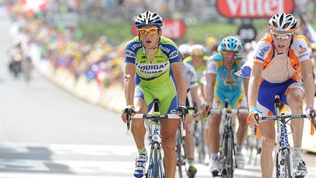 TOP VÝSLEDEK. Roman Kreuziger (vlevo) dojel v osmé etap Tour de France na 4. míst.