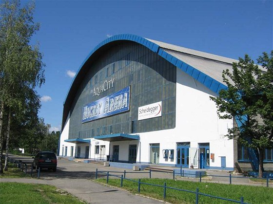 Hokejová hala v Popradu. Zde byl ml hrát své domácí zápasy klub HC Lev
