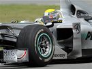 Nico Rosberg pi závreném tréninku na Velkou cenu Nmecka