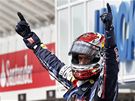 Sebastian Vettel po vítzství v kvalifikaci na Velkou cenu Nmecka