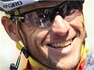 Lance Armstrong na startu 16. etapy Tour de France, kde o sob konen dal vdt - byl v úniku od startu a do cíle.